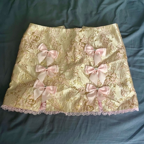 ONE OF A KIND Sugar  Thrillz prototype brocade skirt - Picture 1 of 4